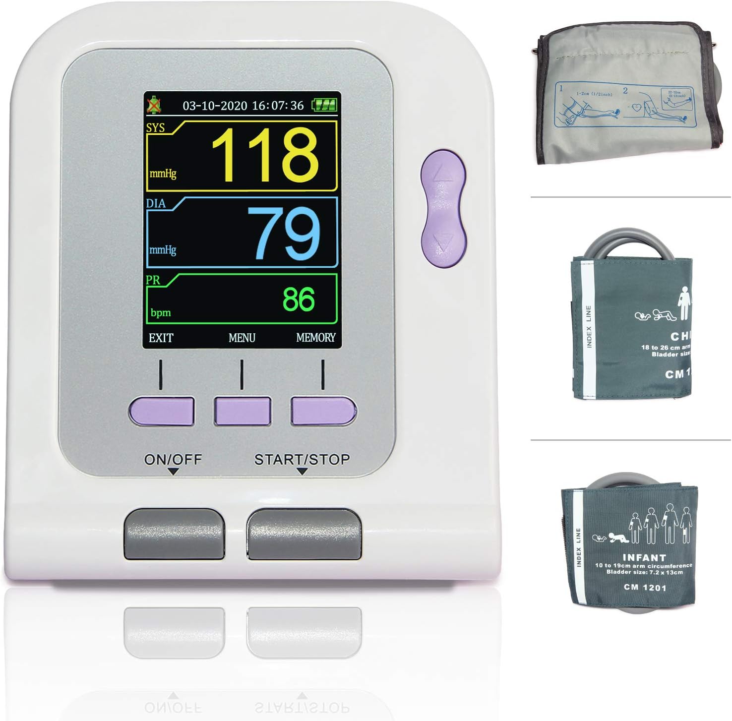 Veterinary Automatic Blood Pressure Monitor Upper Arm Cuff 3 Mode 3 Cuffs Electronic Sphygmomanometer 300 Sets Memory