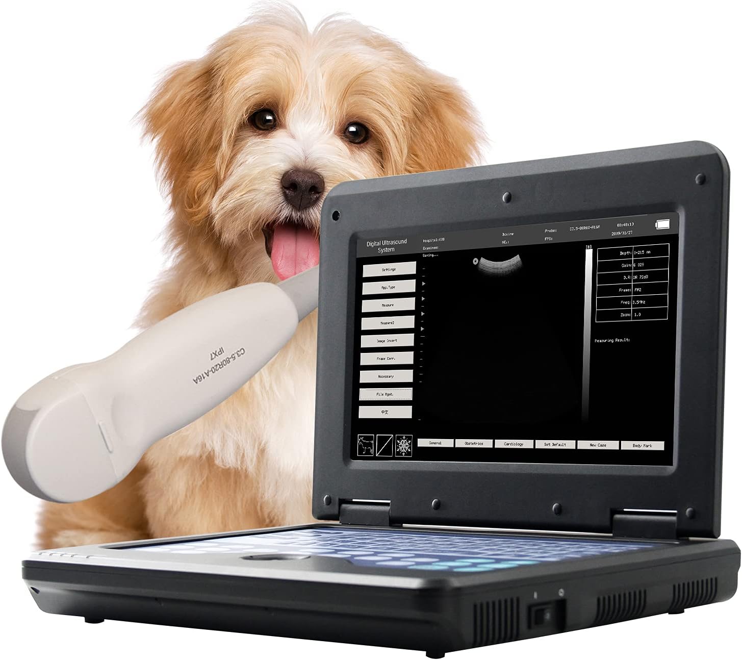 PUPCA Veterinary Ultrasound Scanner for Pregnancy Check On Small Animals Dog Cat Rabbit with Micro Convex Probe