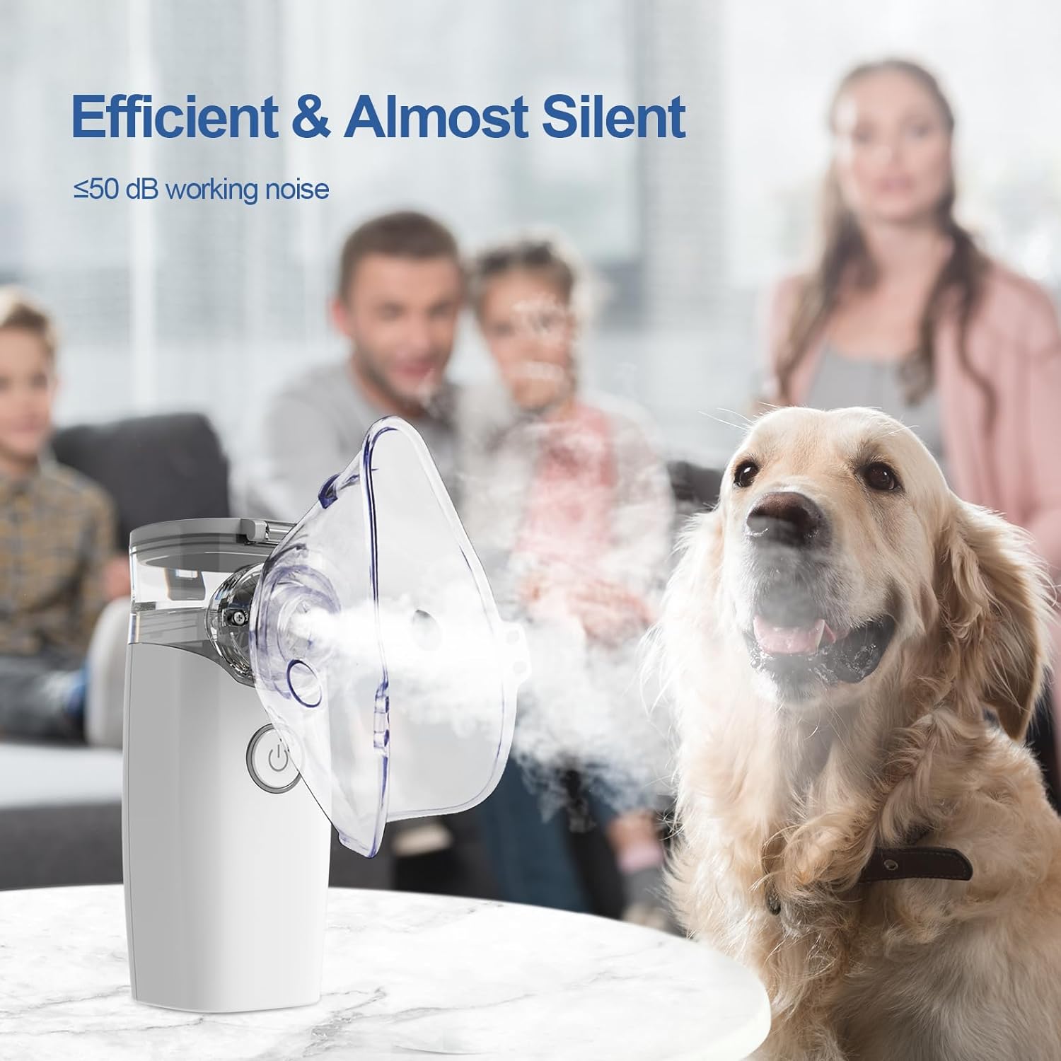 PUPCA Mesh Nebulizer for Dogs Handheld Steam Inhalers Nebulizer Machine for Animals with Mask